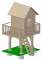 Projekt domek dla dzieci drewniany 3D
